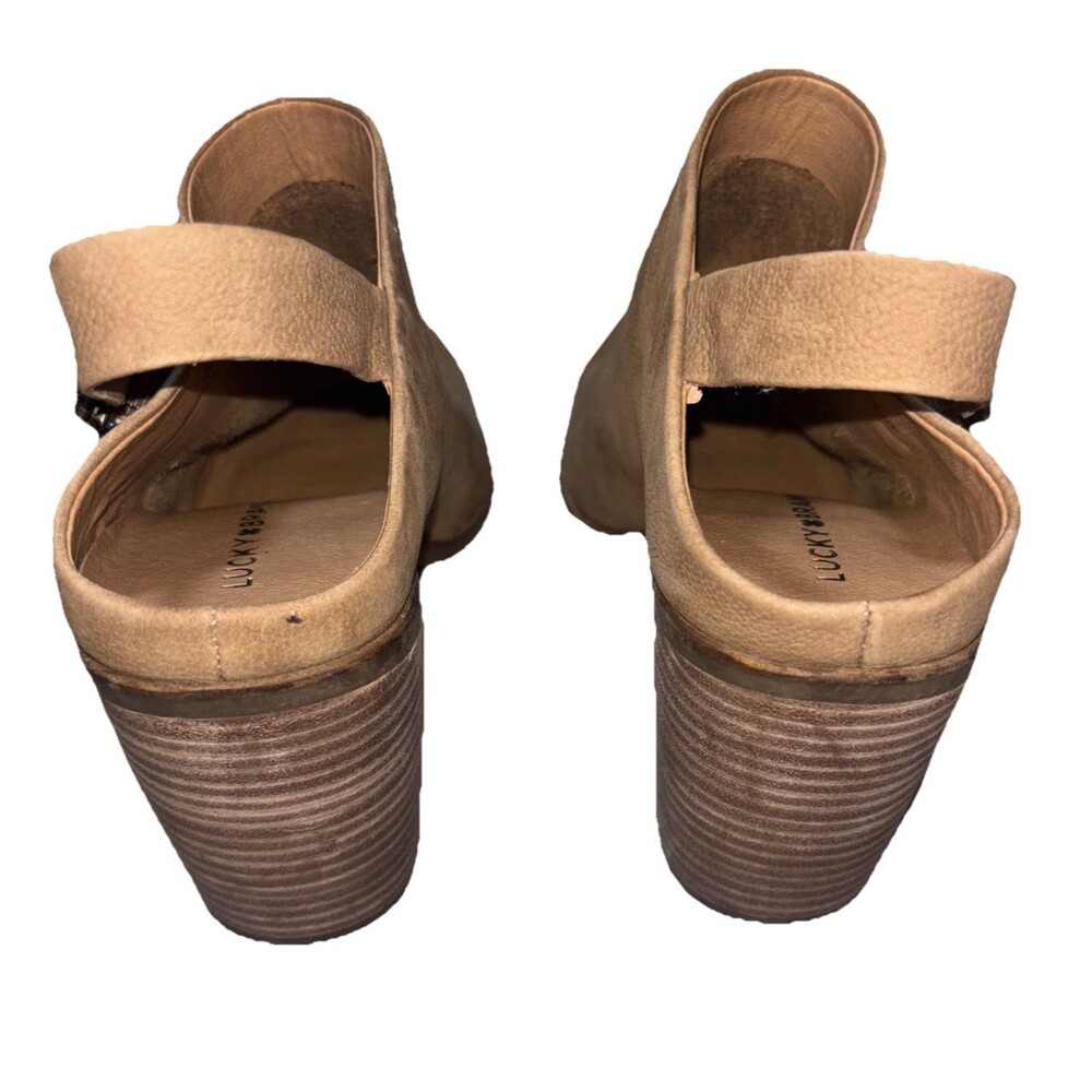 Lucky Brand Women's Machiko Mule 8 1/2 M Slingback,Block Heel, Leather , Buckle - Picture 3 of 10
